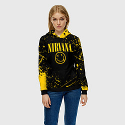 Толстовка-худи женская NIRVANA, цвет: 3D-черный — фото 2
