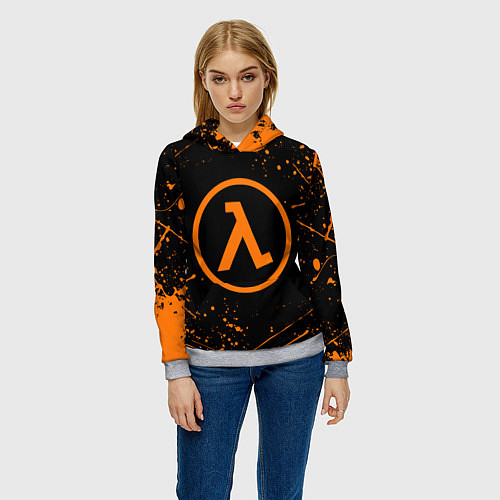 Женская толстовка HALF-LIFE / 3D-Меланж – фото 3