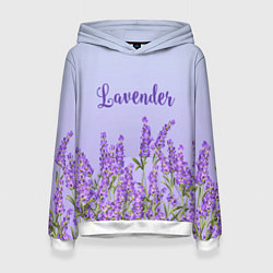 Толстовка-худи женская Lavander, цвет: 3D-белый