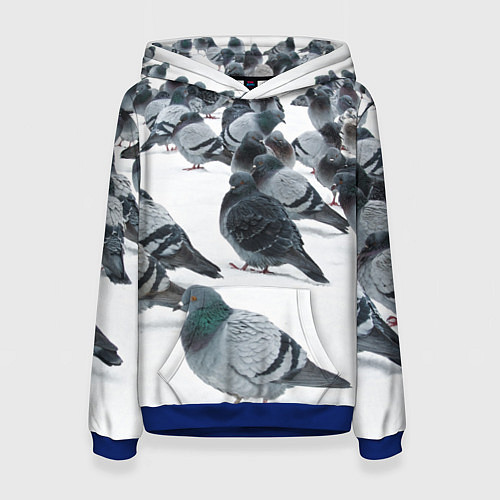 Женская толстовка Голуби / 3D-Синий – фото 1