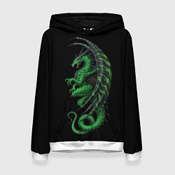 Толстовка-худи женская Green Dragon, цвет: 3D-белый