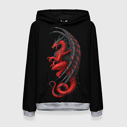 Толстовка-худи женская Red Dragon, цвет: 3D-меланж