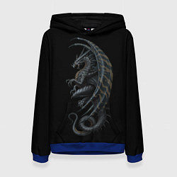 Толстовка-худи женская Black Dragon, цвет: 3D-синий
