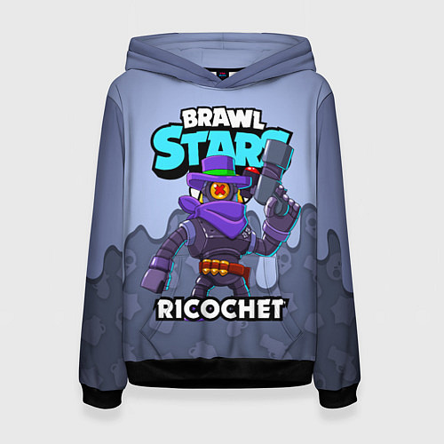 Женская толстовка BRAWL STARS RICOCHET / 3D-Черный – фото 1