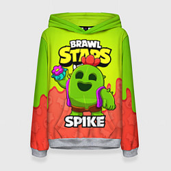 Толстовка-худи женская BRAWL STARS SPIKE, цвет: 3D-меланж