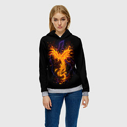Толстовка-худи женская Phoenix, цвет: 3D-меланж — фото 2