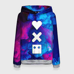 Толстовка-худи женская LOVE DEATH ROBOTS LDR, цвет: 3D-меланж