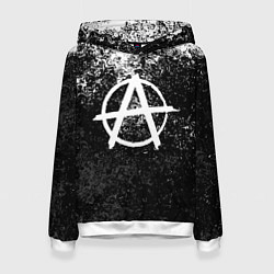 Толстовка-худи женская АНАРХИЯ, цвет: 3D-белый