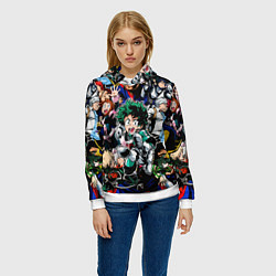 Толстовка-худи женская Моя геройская академия, цвет: 3D-белый — фото 2