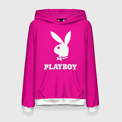 Толстовка-худи женская PLAYBOY, цвет: 3D-белый