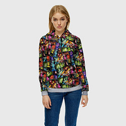 Толстовка-худи женская JoJo Bizarre Adventure, цвет: 3D-меланж — фото 2