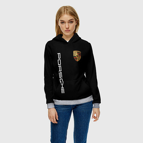 Женская толстовка PORSCHE / 3D-Меланж – фото 3