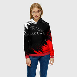 Толстовка-худи женская Jaguar, цвет: 3D-красный — фото 2