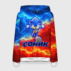 Толстовка-худи женская СОНИК, цвет: 3D-белый