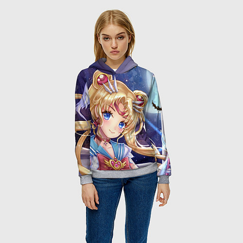 Женская толстовка SAILOR MOON / 3D-Меланж – фото 3