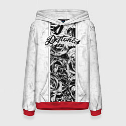Толстовка-худи женская Deftones, цвет: 3D-красный