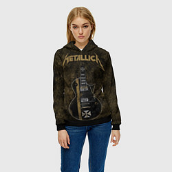 Толстовка-худи женская Metallica, цвет: 3D-черный — фото 2