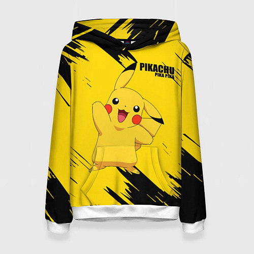 Женская толстовка PIKACHU: PIKA PIKA / 3D-Белый – фото 1