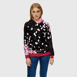 Толстовка-худи женская САКУРА, цвет: 3D-красный — фото 2