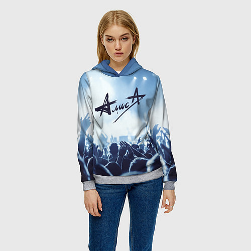 Женская толстовка Алиса / 3D-Меланж – фото 3