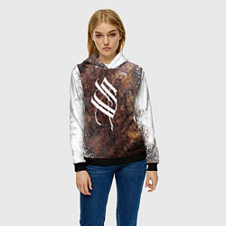 Толстовка-худи женская Stigmata logo, цвет: 3D-черный — фото 2