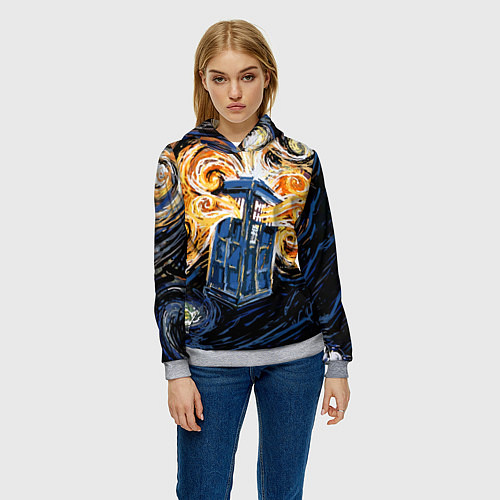 Женская толстовка Van Gogh Tardis / 3D-Меланж – фото 3