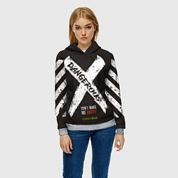 Толстовка-худи женская Off-White: Dangerous, цвет: 3D-меланж — фото 2