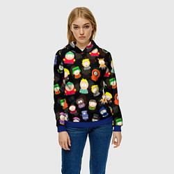 Толстовка-худи женская ЮЖНЫЙ ПАРК, цвет: 3D-синий — фото 2