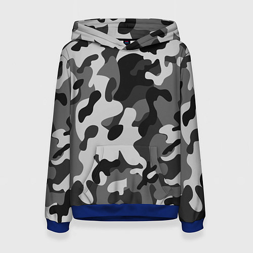 Женская толстовка ГОРОДСКОЙ КАМУФЛЯЖ / 3D-Синий – фото 1