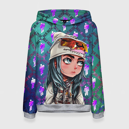 Женская толстовка BILLIE EILISH / 3D-Меланж – фото 1