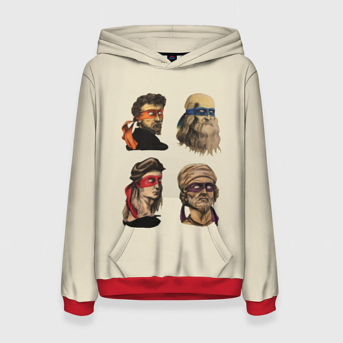 Женская толстовка Настоящие Черепашки / 3D-Красный – фото 1