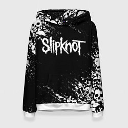 Толстовка-худи женская SLIPKNOT, цвет: 3D-белый