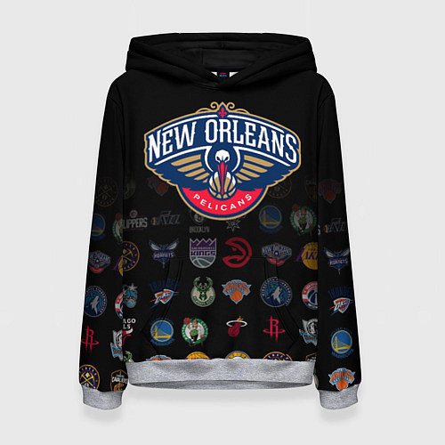 Женская толстовка New Orleans Pelicans 1 / 3D-Меланж – фото 1