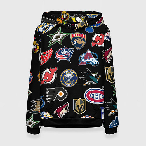 Женская толстовка NBA PATTERN / 3D-Черный – фото 1