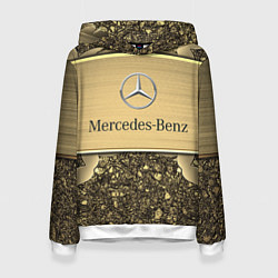 Толстовка-худи женская MERCEDES GOLD, цвет: 3D-белый