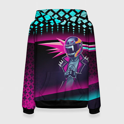 Женская толстовка НЕОНОВЫЙ ГОНЩИК / 3D-Черный – фото 1