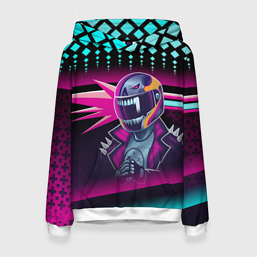 Женская толстовка НЕОНОВЫЙ ГОНЩИК / 3D-Белый – фото 1