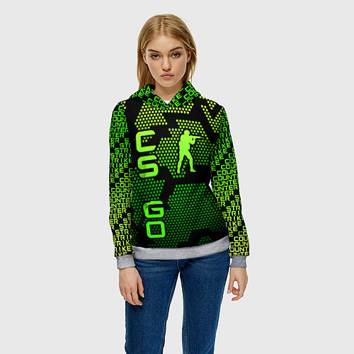 Женская толстовка CS GO Oko / 3D-Меланж – фото 3