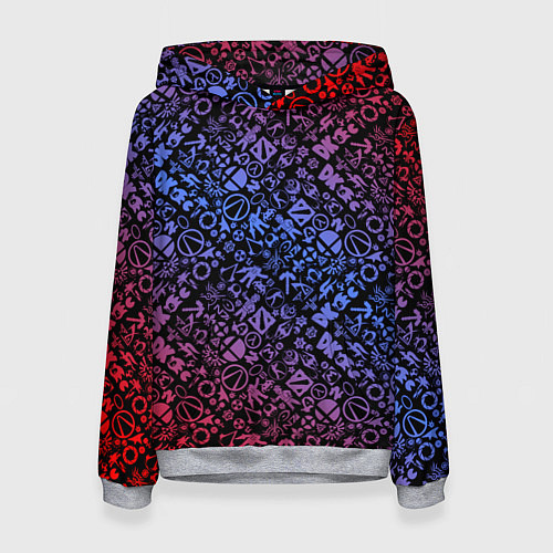 Женская толстовка Игровые бренды / 3D-Меланж – фото 1