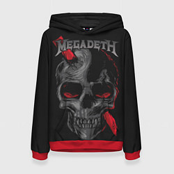 Толстовка-худи женская Megadeth, цвет: 3D-красный