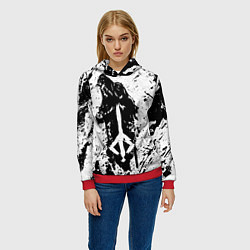Толстовка-худи женская BLOODBORNE, цвет: 3D-красный — фото 2