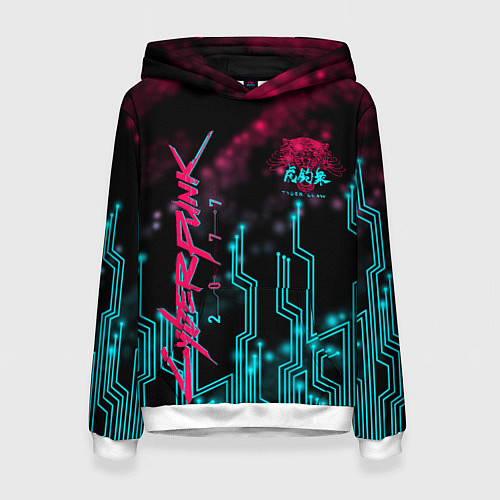 Женская толстовка CYBERPUNK / 3D-Белый – фото 1