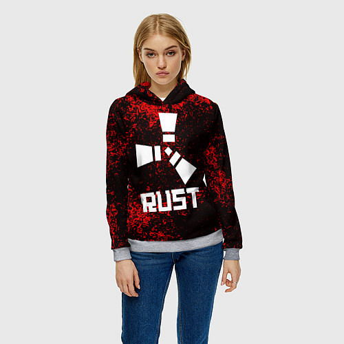 Женская толстовка RUST / 3D-Меланж – фото 3