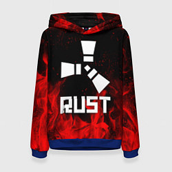 Толстовка-худи женская RUST, цвет: 3D-синий