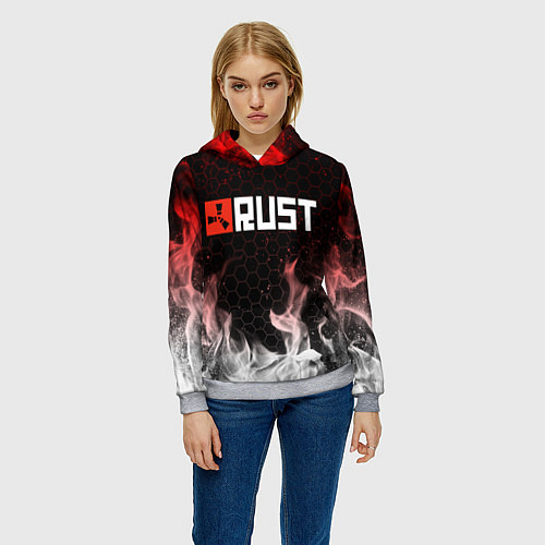 Женская толстовка RUST / 3D-Меланж – фото 3