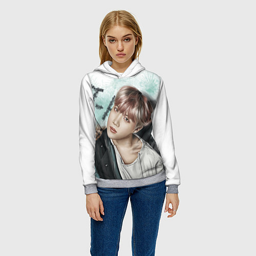 Женская толстовка BTS / 3D-Меланж – фото 3