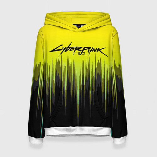Женская толстовка CYBERPUNK 2077 / 3D-Белый – фото 1
