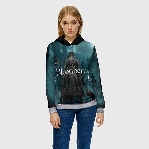 Женская толстовка Bloodborne / 3D-Меланж – фото 3
