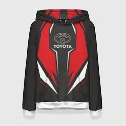 Толстовка-худи женская Toyota Driver team Red, цвет: 3D-белый
