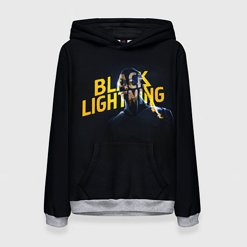 Женская толстовка Black Lightning - Thunder / 3D-Меланж – фото 1